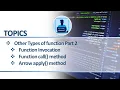 JavaScript Function invocation function call methods and function apply method