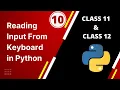 Reading Input From Keyboard in Python