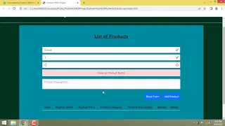 Product CRUD Project with JSON in JavaScript