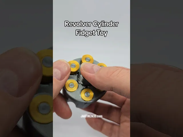 Revolver Cylinder Fidget Spinner Toy video thumbnail