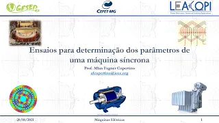 Aula 29 - Ensaios para Determinação dos Parâmetros de uma Máquina Síncrona