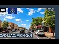 Driving Through Cadillac Michigan Scenic Lakeside Drive Downtown Tour in 4K