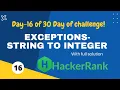 Hacker Rank 30 days of code in C language Day 16 Exceptions-String to integer