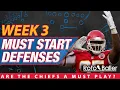 Defense Start Em Sit Em - Fantasy Football Week 3