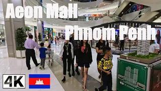 4K Aeon Mall Phnom Penh Aeon 1 Shopping Mall Walking Tour Sangkat Tonle Basak Cambodia