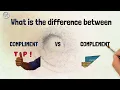 COMPLIMENT vs COMPLEMENT English Learning with animation Synonyms Antonyms