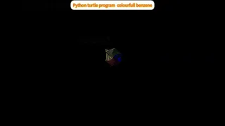 python turtle programs of colorfull benzene