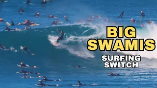 BIGGEST Day SMALLEST Board Surfing Switch at Swamis Feb 7th 2026