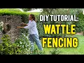 DIY Wattle Fence From Simple Sticks Surprisingly Beautiful Result
