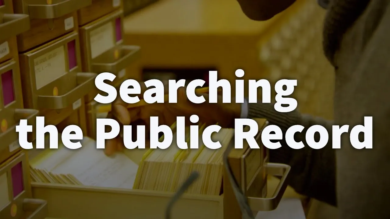 Searching the Public Record