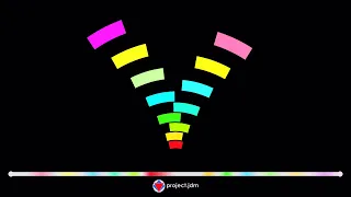 Bouncing Rainbow Pendulum Wave | Relaxing Music for Stress Relief and Sleep