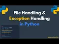 File Handling Exception Handling in Python Python Tutorial for Beginners Lecture 06