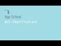 App School Lesson Front-ends