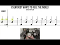 Everybody Wants To Rule The World  Tears For Fears🥁 Medium Beginner Version