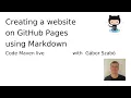 Creating a website on GitHub pages using Markdown