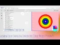 Rainbow Concentric Circles P5 Python Moving Circles with Cursor Interaction - Beginner Coding Ideas