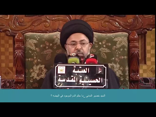 ⁣السيد خضير المدني _ ما حكم الدم الموجود في البيضه ؟