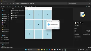 Tic-Tac-Toe Game Tkinter GUI Project Python