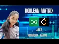 Boolean Matrix 2-D Array Problem Solving GFG Java Hindi