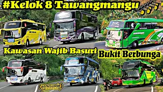 kompilasi telolet basuri bukit berbunga di kawasan wajib basuri kelok 8 tawangmangu 