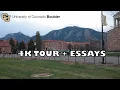 CU Boulder Tour 4K Admissions Tips