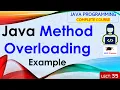 L35 Java Method Overloading Example Java Tutorial Java Programming Lectures in Hindi