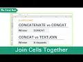CONCATENATE VS CONCAT VS TEXTJOIN - Join Text From Different Cells Together In Excel
