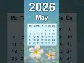 May 2026 Calendar