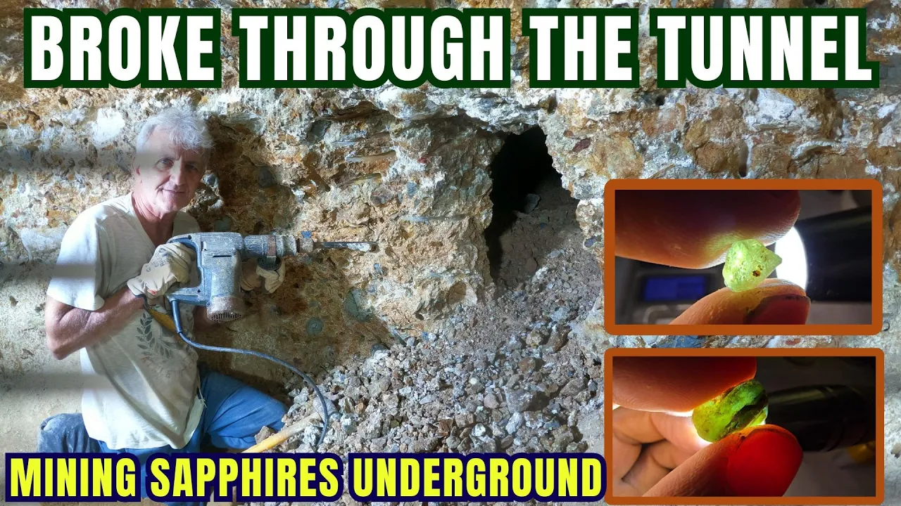 Broke Through The Tunnel⛏️💎 MINING SAPPHIRES in AUSTRALIA Broke Through The Tunnel⛏️💎 MINING SAPPHIRES in AUSTRALIA