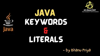 Java keywords and Literals lec 5 JavaTutorial BhanuPriya