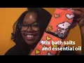 Mix bath salts and essential oils for an at-home spa bath