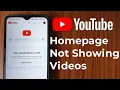 YouTube Homepage Not Showing s Problem