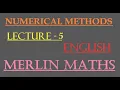 Numerical Methods - Engineering Maths