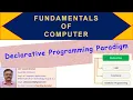 declarative programming paradigm programming language paradigm fundamentals of computer 2020