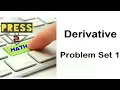 Problem Set 1 1st order Derivative Class 12