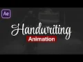 Handwriting Text Animation Tutorial in After Effects Easy and Fun