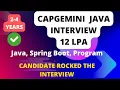 Capgemini Java Interview 3 Years Selected