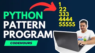 Python Pattern Programs in Hindi Printing Digits in Right Angle Triangle Shape