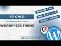 Krowd Crowdfunding Charity WordPress Theme Download Installation and Demo Import