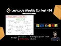 Leetcode Weekly Contest 494 Q1 Q2 Q3 Q4 DP Subset Sum Bitwise C Watch 2X