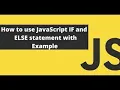 If Else Conditional Operators In Javascript Javascript Tutorial Web Development Course