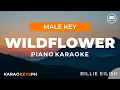 Download Lagu Wildflower - Billie Eilish (Male Key - Piano Karaoke)