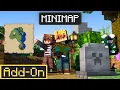 Mini Map Add-On for Minecraft Bedrock Waypoints Gravestones Zoom Map