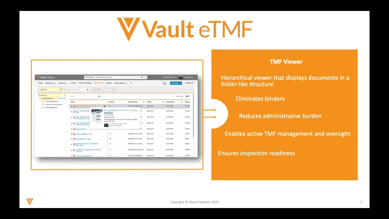 Vault eTMF Demo: Part 4 – TMF Viewer
