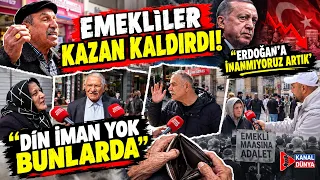 Emekliler Kazan Kaldırdı ! Erdoğan'a İnanmıyoruz artık ! Bunlarda Din İman yok !
