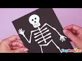 Q-tip Skeleton Craft - easy Halloween craft idea
