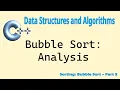 Data Structure Algorithm Bubble Sort - Part 3 analysis