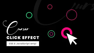 Animated Cursor Click Effect using CSS And JavaScript JS Mouse Click Animation