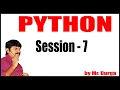 Python Tutorials Session - 7 29-01-2021 6 PM by Durga Sir