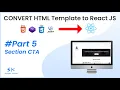React JS Tutorial - Convert HTML Template to React JS Section CTA